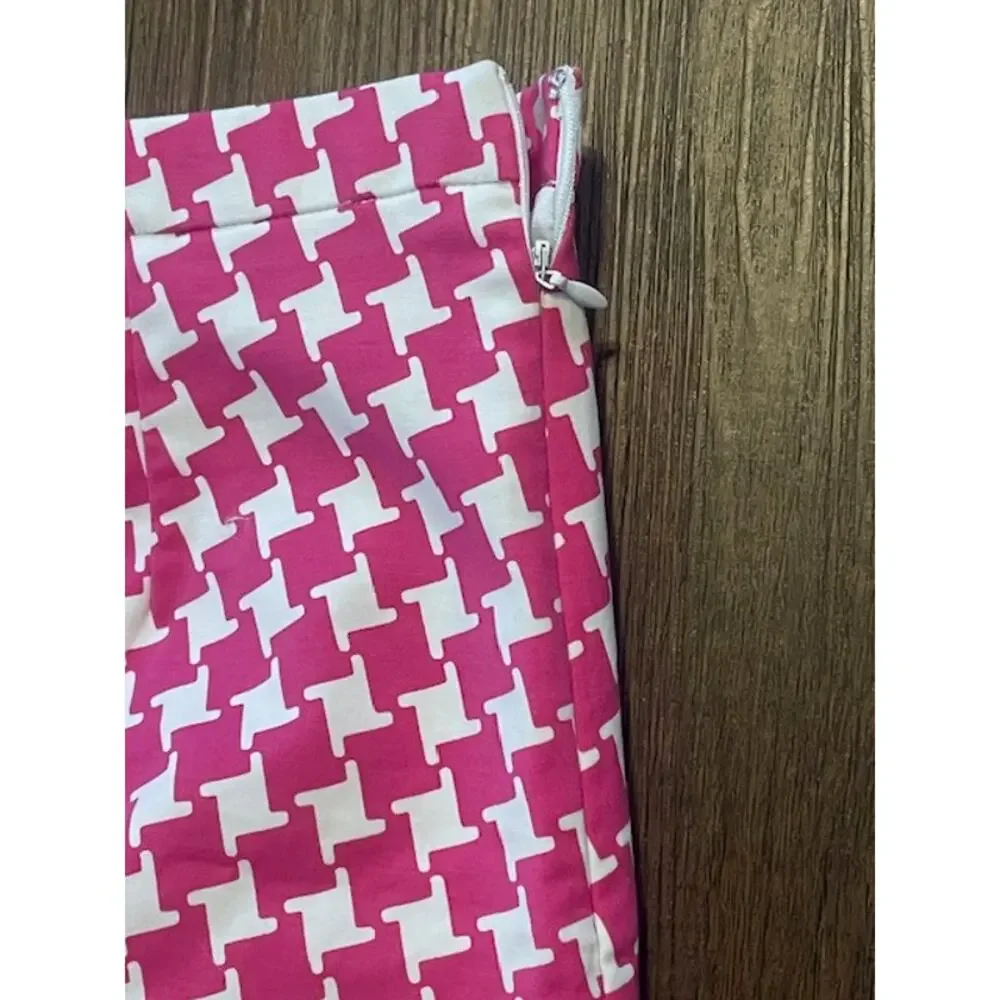 Michael‎ Kors Size 6 Pink Short Skirt Pink & White